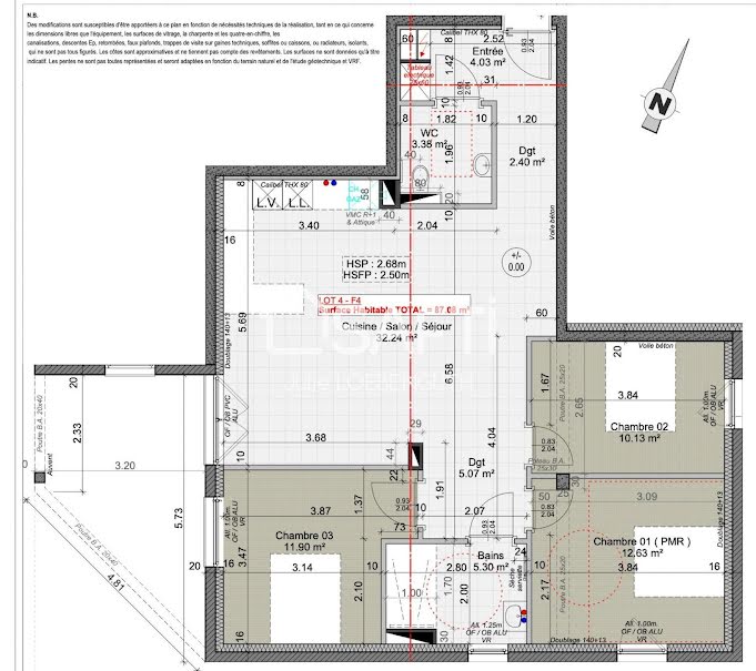 Vente appartement 4 pièces 87 m² à Lutterbach (68460), 290 000 €