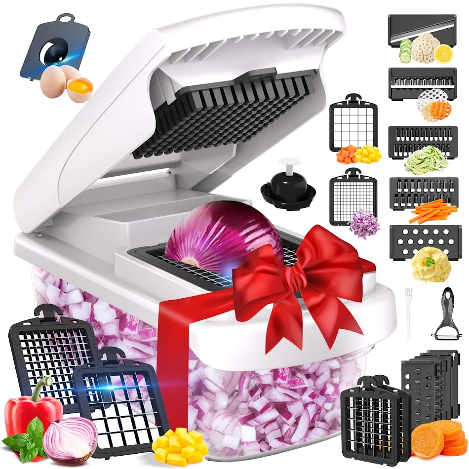 Cortador de Legumes Multifuncional Doméstico 15 em 1 Simplifique a Cozinha Corte, Fatie e Pique Alimentos com Facilidade e Agilidade