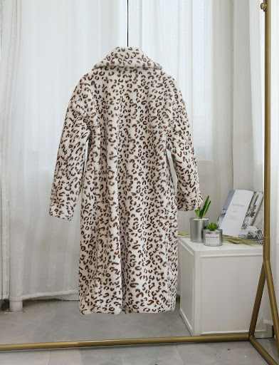 Title 9, Shearling sheep fur loose overcoat jacket, a co...