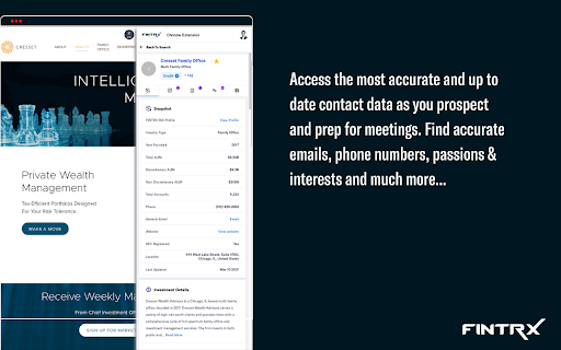 FINTRX Private Wealth Data - Chrome Access