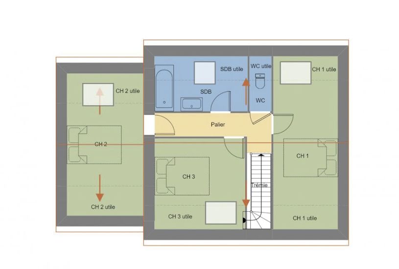  Vente Terrain + Maison - Terrain : 1 347m² - Maison : 76m² à Plomodiern (29550) 