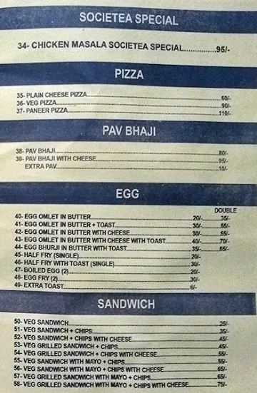 Societea menu 