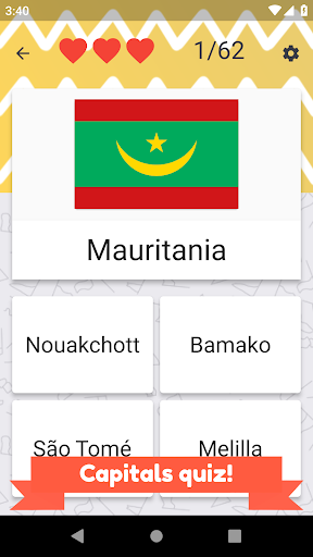 Africa countries quiz  -  flags, maps and capitals