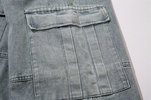 Title 2, Stylish Multi-pocket Fashion Mens Straight-leg...