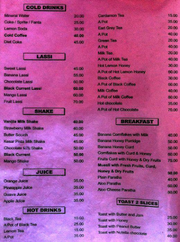 Maher Caramel Custurd menu 