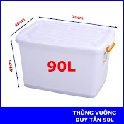 Thùng Nhựa Duy Tân Có Bánh Xe 90L (747) - Giao Nhanh 1H