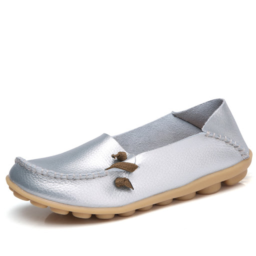 Title 5, Cow leather mom flat shoes for all-day comfort ...
