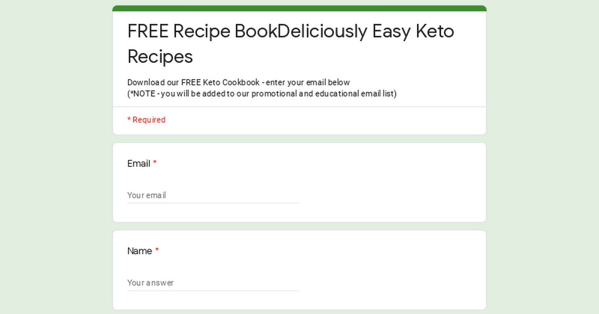 FREE Recipe BookDeliciously Easy Keto Recipes