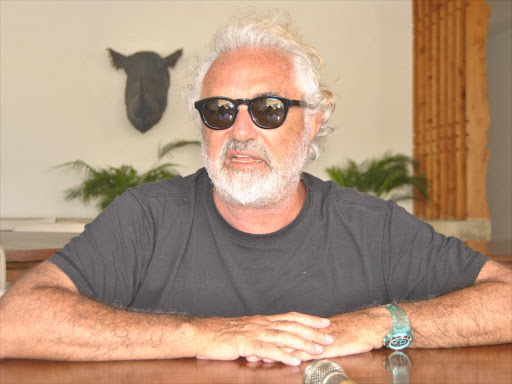 Italian Billlionaire Flavio Briatore during an interview at the Billionaires resort Malindi /ALPHONCE GARI