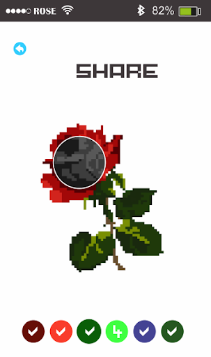 Rose Flowers Pixel Art - Paint By Number