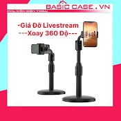 Giá Đỡ Điện Thoại Kẹp Điện Thoại Livestream Quay Tiktok Xem Video Xoay 360 Độ Có Đế Để Bàn [Kệl]