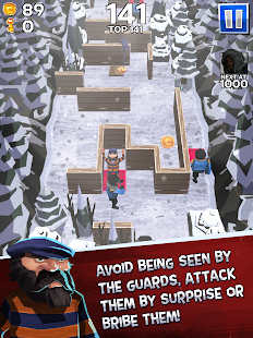 Winter Fugitives: stealth game (Mod Money)