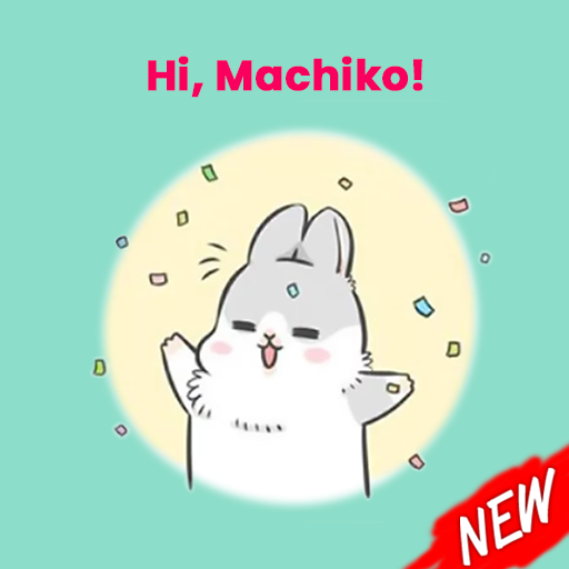 Machiko Rabbit Stickers WAStickerApps