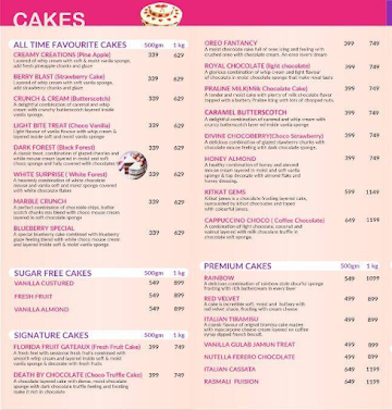 Winni Cakes And More menu 