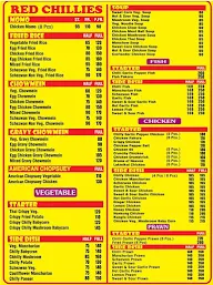 Red Chillies menu 1