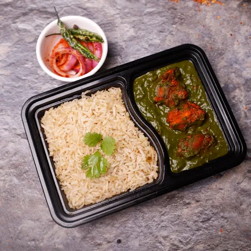 Murg Palak With Brown Rice Or Parantha (combo)