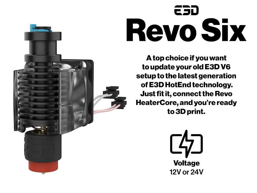 E3D RapidChange Revo Six V6 Hotend Kit (24v - 0.4mm Nozzle)