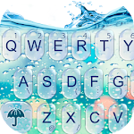 Cover Image of Herunterladen Water Keyboard - Blue Glass Water Keyboard Theme 6.2.1.2019 APK