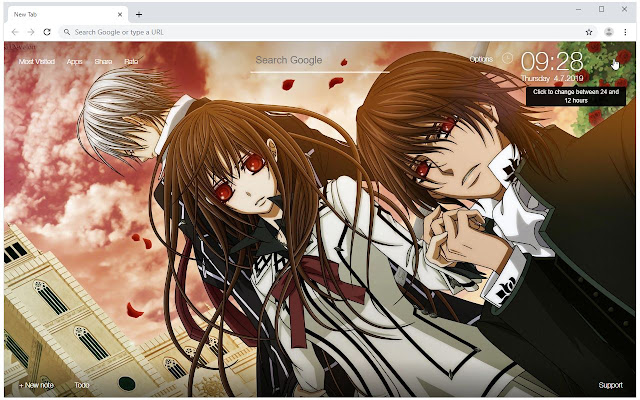 Vampire Knight Wallpaper Custom Anime New Tab