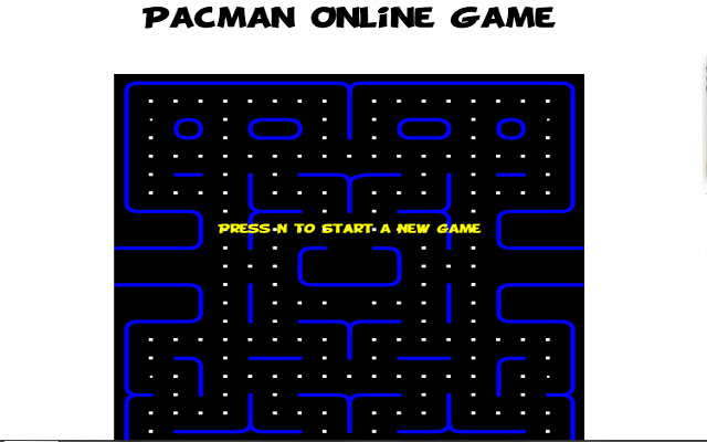 Pacman Online Game chrome extension