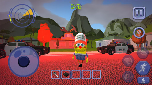 Scary Clown Man Neighbor. Seek  Escape