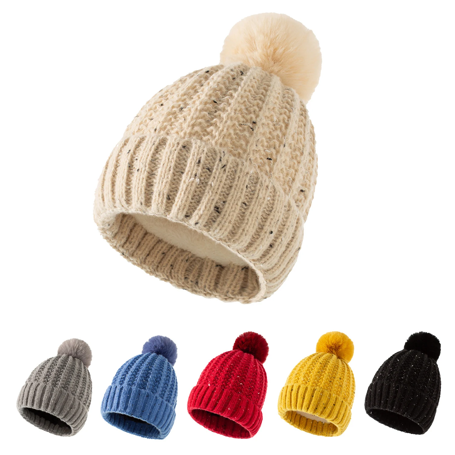 Title 5, Met fleece gevoerde warme bontbal volwassen geb...