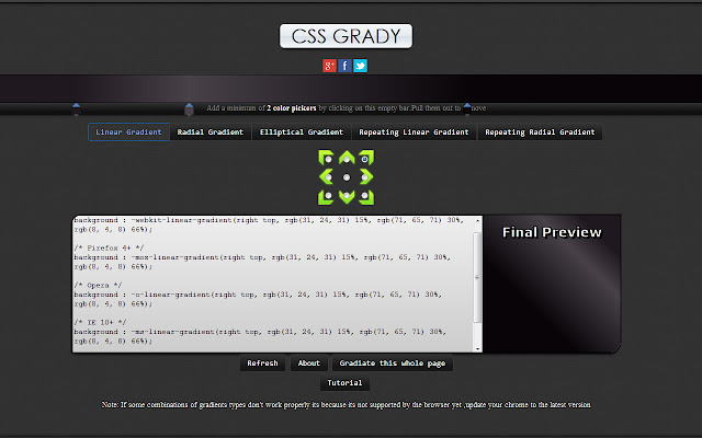 CSS Grady chrome extension