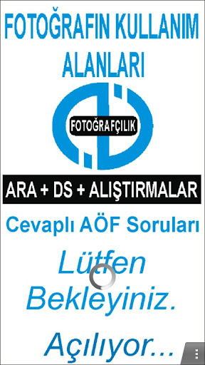 AÖF FOTOĞRAFIN KULLANIM ALNLRI