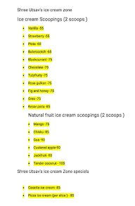 Shree Utsav's Ice-Cream Zone menu 1