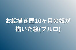 お絵描き歴10ヶ月の奴が描いた絵(ブルロ)