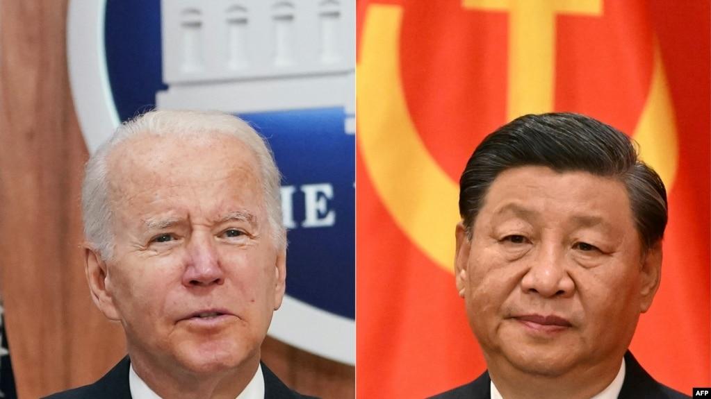 Ảnh phối hợp Tổng thống Hoa Kỳ Joe Biden và Chủ tịch Trung Quốc Tập Cận Bình.