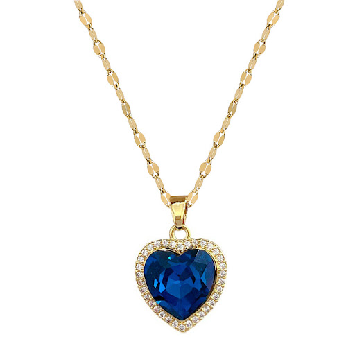Title 5, Fully Jeweled Loving Heart Diamond Necklace for...