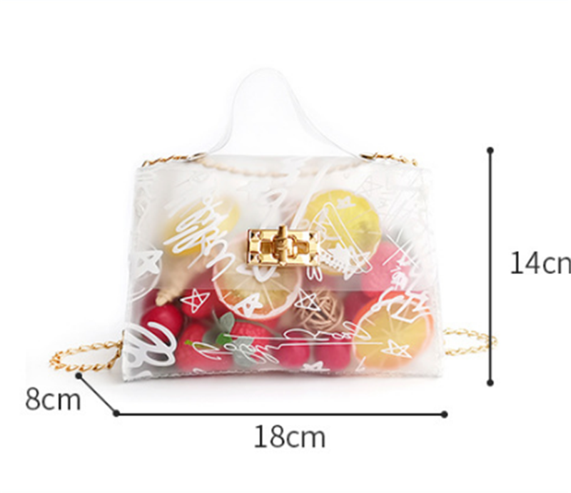 Title 6, Womens Transparent Jelly Bag Single Shoulder D...