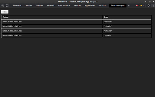 postMessage Developer Tools