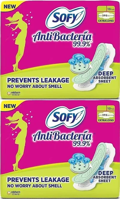 Sofy Anti Bacteria Extra Long Sanitary Pads - 7 pcs