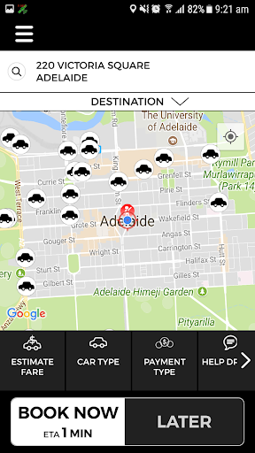 Screenshot Suburban Taxis Adelaide