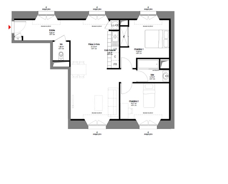 Vente appartement 3 pièces 66.14 m² à Fontainebleau (77300), 432 580 €