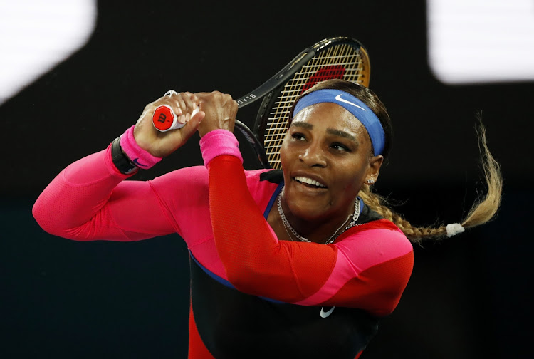 Serena Williams of the US in action during her quarter final match against Romania's Simona Halep on February 16 2021. Picture: REUTERS/ASANKA BRENDON RATNAYAKE