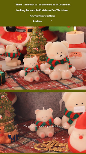 Title 7, Caixa de presente de velas de aromaterapia Urso...