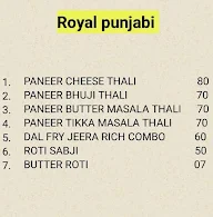 Royal Punjabi menu 1