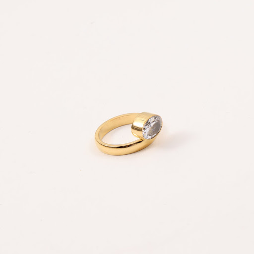 Title 7, Eccentric exaggerated rectangular zircon oval z...