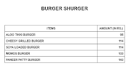 Burger Shurger menu 1