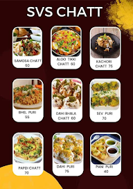 SVS Chatt & Sweets menu 1