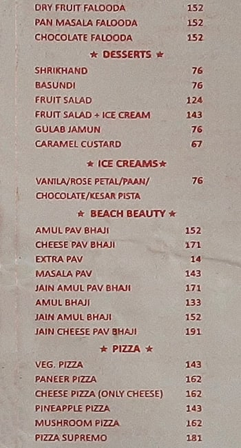 Surti Veg Restaurant menu 