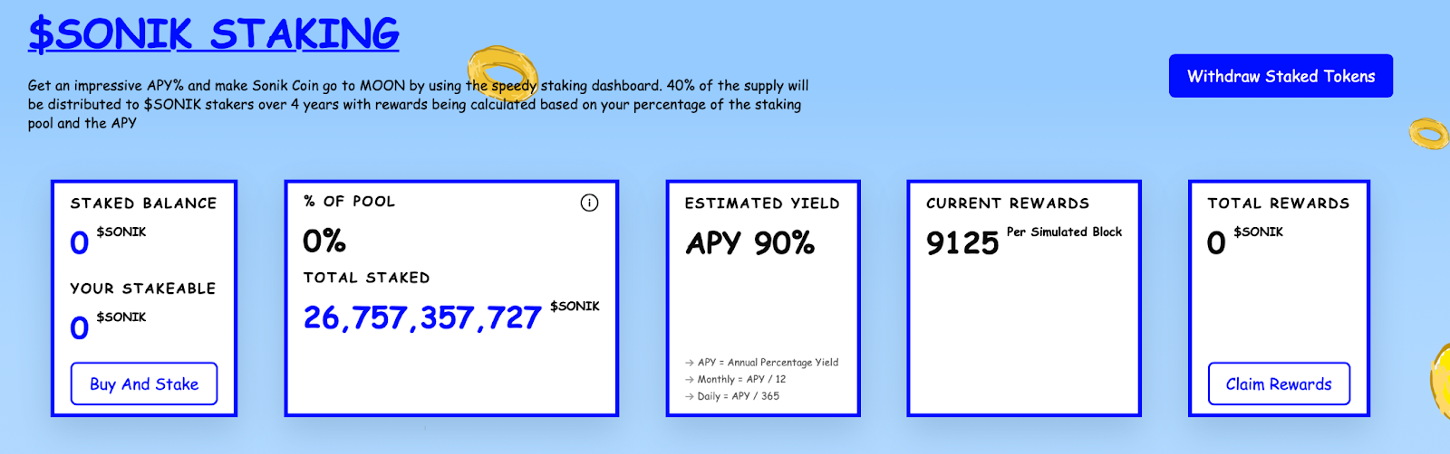 $SONIK Staking Dashboard