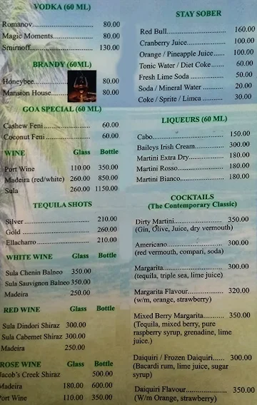 Goa Food Court menu 