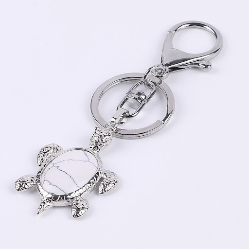 Title 16, Natural Stone Crystal Key Chain for positive en...