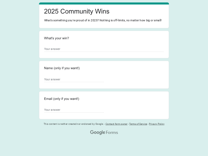 2025 Community Wins