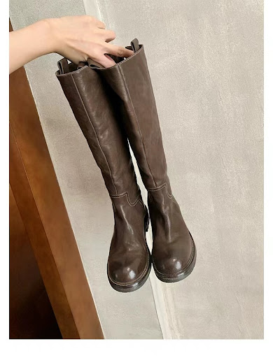 Title 3, Washed Horse Leather High Tube Slimming Medium ...