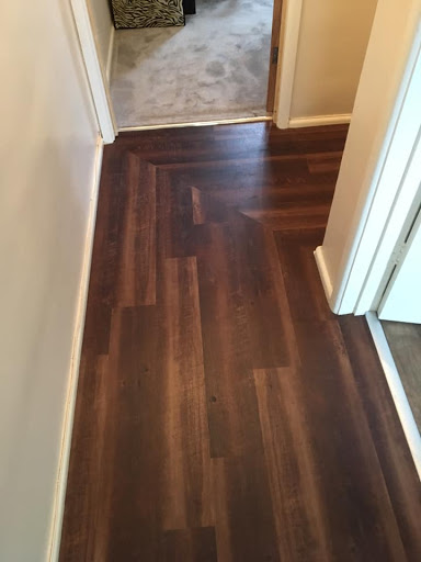 LVT in L shaped hallway